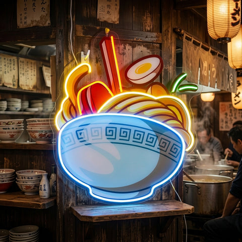 Ramen Bowl LED Neon Sign Light Pop Art