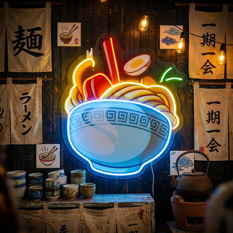 Ramen Bowl LED Neon Sign Light Pop Art