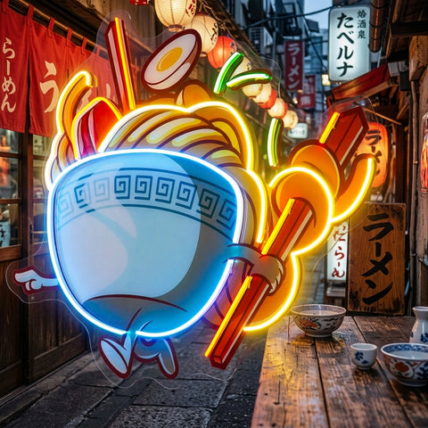 Ramen Bowl LED Neon Sign Light Pop Art
