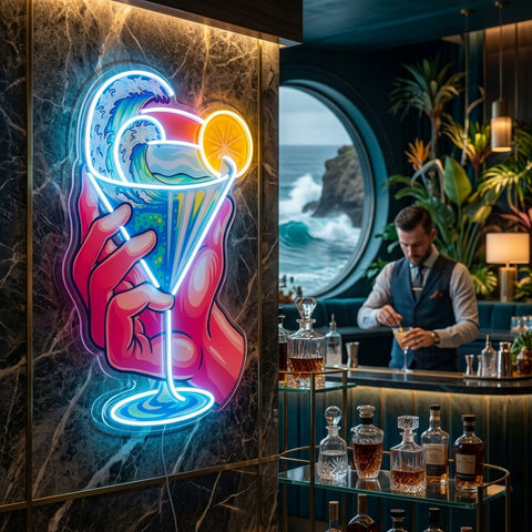 Tropical Mocktail LED Neon Sign Light Pop Art