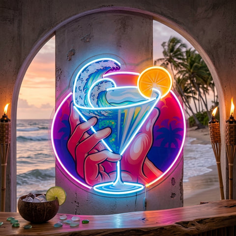 Tropical Mocktail LED Neon Sign Light Pop Art