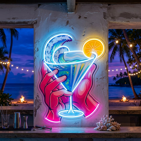 Tropical Mocktail LED Neon Sign Light Pop Art