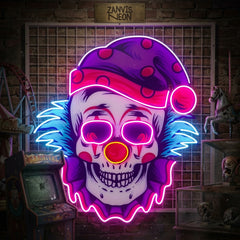 Clown Skull LED Neon Sign Light Pop Art