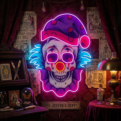 Clown Skull LED Neon Sign Light Pop Art