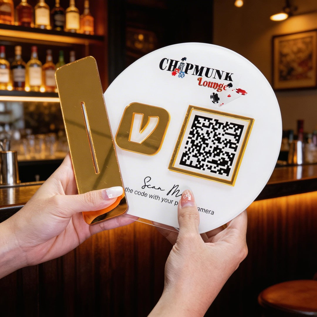 Custom Single QR Code Circle Stand