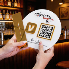 Custom Single QR Code Circle Stand