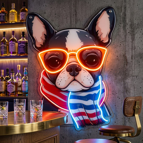 Dog Glass LED Neon Sign Light Pop Art