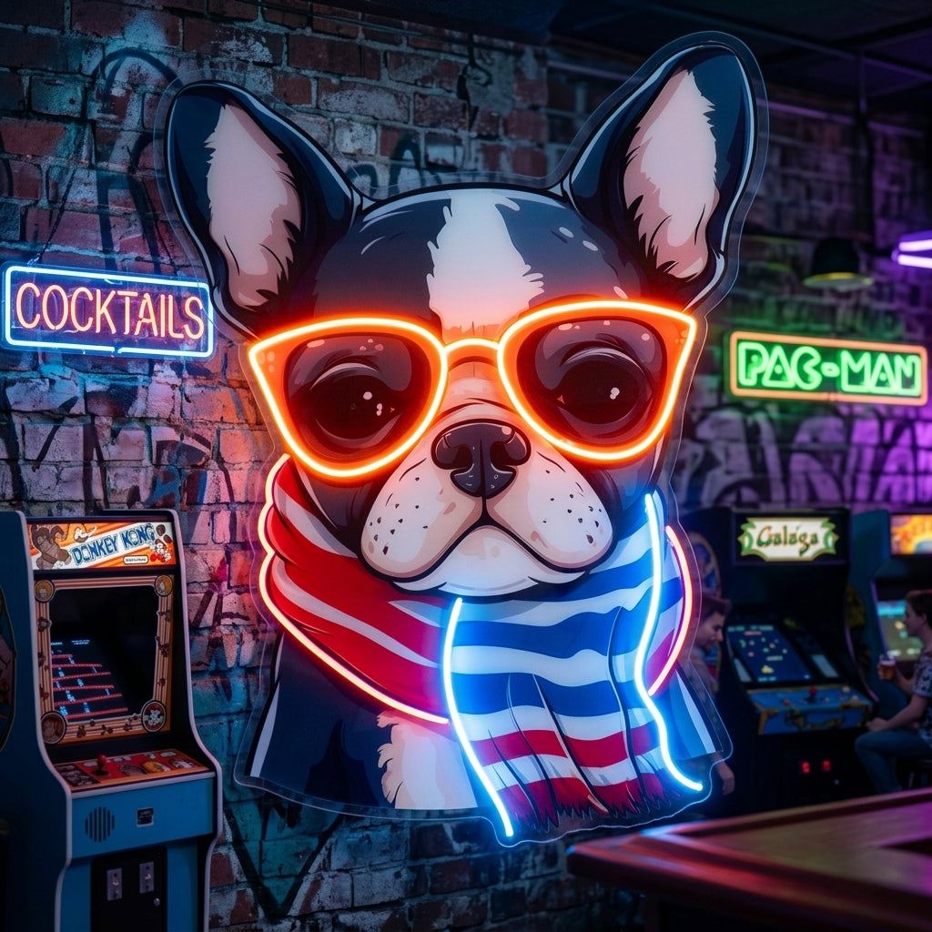Dog Glass LED Neon Sign Light Pop Art