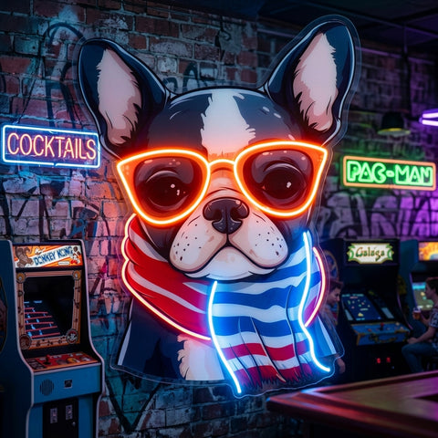 Dog Glass LED Neon Sign Light Pop Art