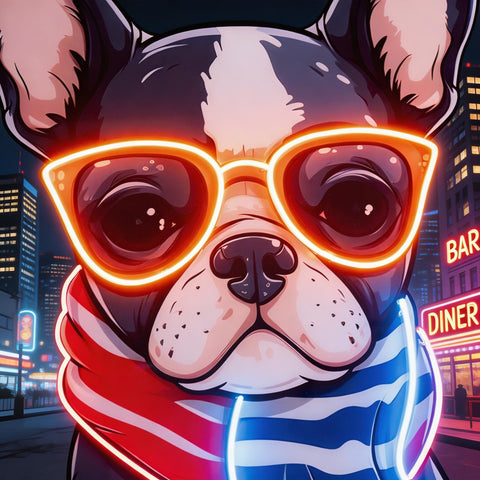 Dog Glass LED Neon Sign Light Pop Art
