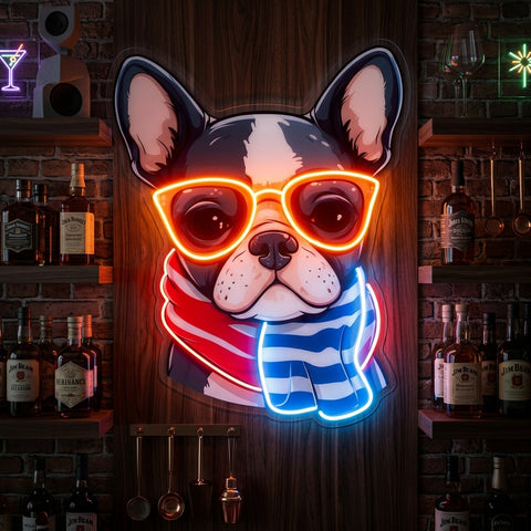 Dog Glass LED Neon Sign Light Pop Art