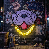 Bull Dog LED Neon Sign Light Pop Art