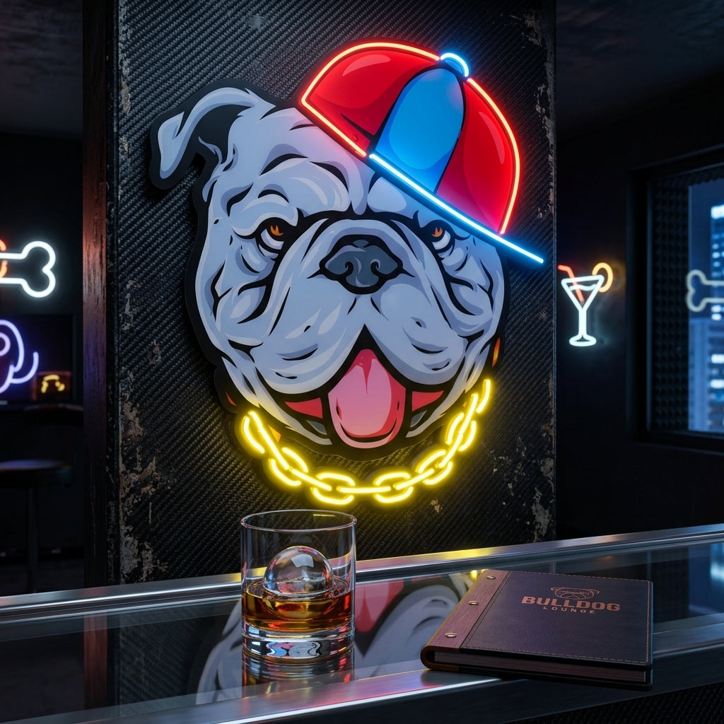 Bull Dog LED Neon Sign Light Pop Art