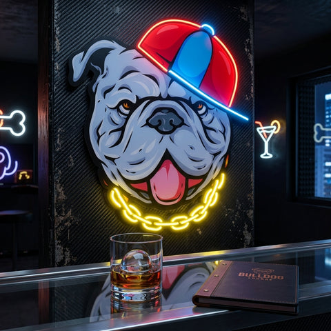 Bull Dog LED Neon Sign Light Pop Art