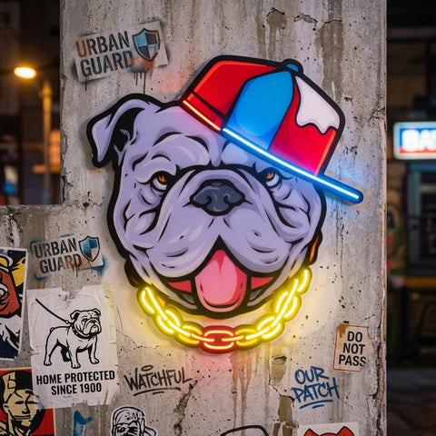 Bull Dog LED Neon Sign Light Pop Art