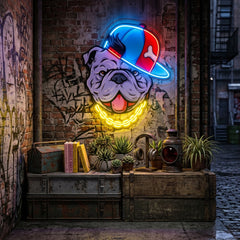 Bull Dog LED Neon Sign Light Pop Art