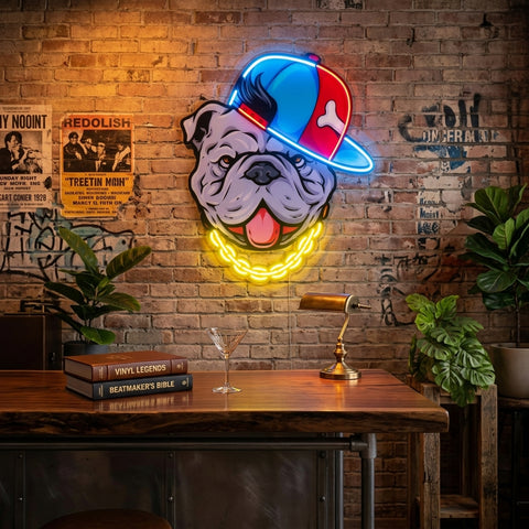 Bull Dog LED Neon Sign Light Pop Art
