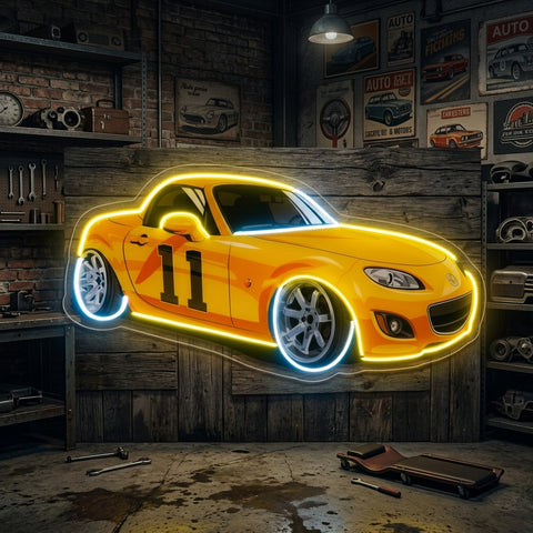 Japanese Old Drift Car LED Neon Sign Light Pop Art