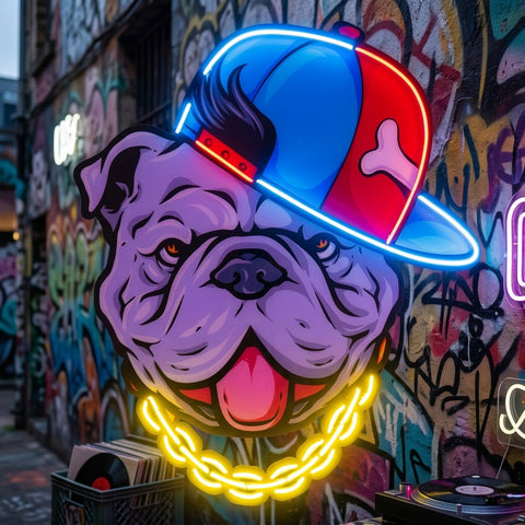 Bull Dog LED Neon Sign Light Pop Art