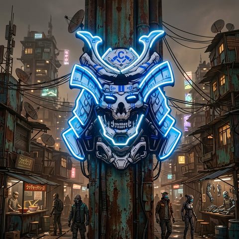 The Japanese Samurai Robot LED Neon Sign Light Pop Art