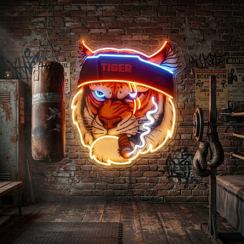 Tiger Smoking LED Neon Sign Light Pop Art