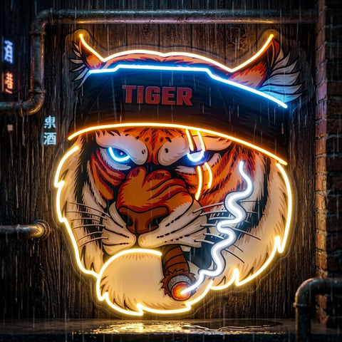 Tiger Smoking LED Neon Sign Light Pop Art