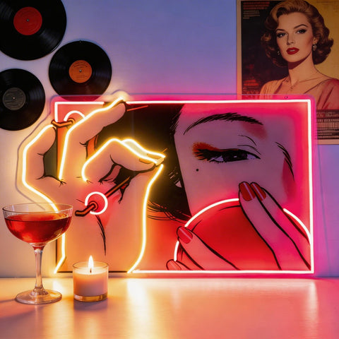 Geisha Girl LED Neon Sign Light Pop Art