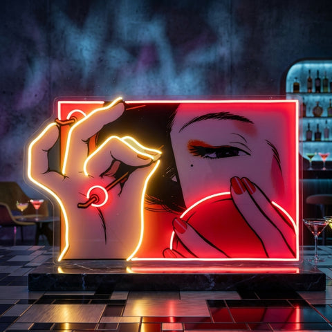 Geisha Girl LED Neon Sign Light Pop Art