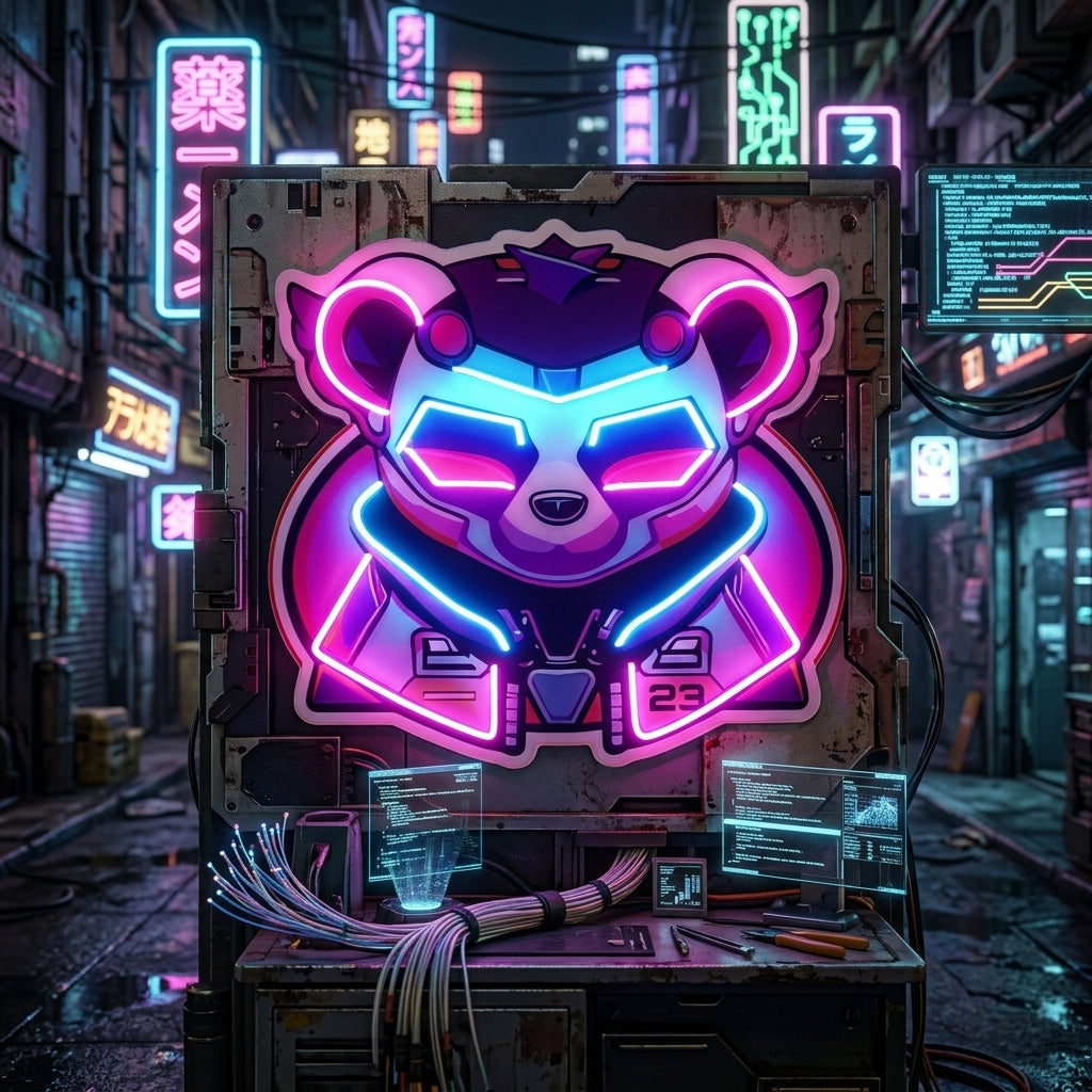 Cyberpunk Panda LED Neon Sign Light Pop Art