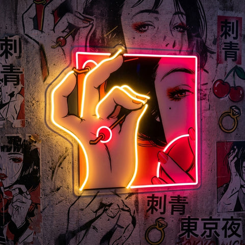 Geisha Girl LED Neon Sign Light Pop Art