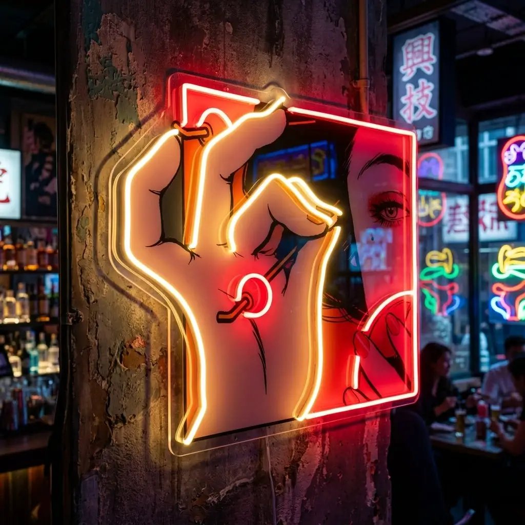 Geisha Girl LED Neon Sign Light Pop Art