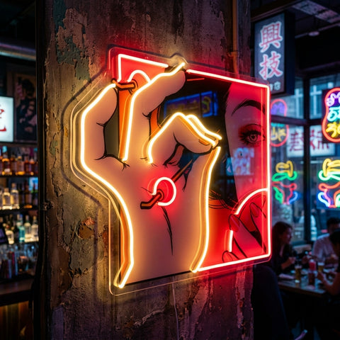 Geisha Girl LED Neon Sign Light Pop Art