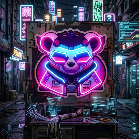 Cyberpunk Panda LED Neon Sign Light Pop Art