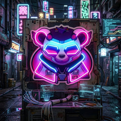 Cyberpunk Panda LED Neon Sign Light Pop Art