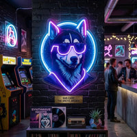 Cool Husky LED Neon Sign Light Pop Art