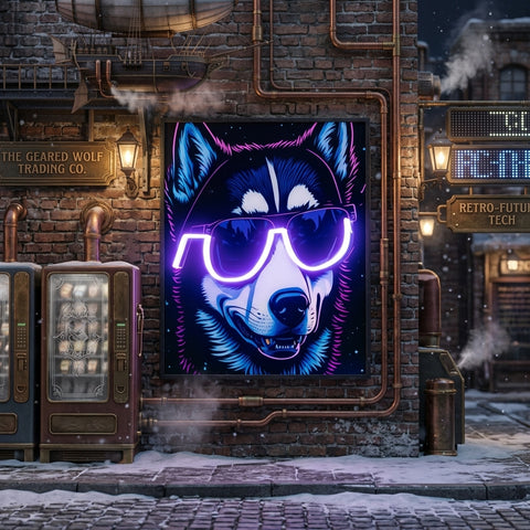Cool Husky LED Neon Sign Light Pop Art