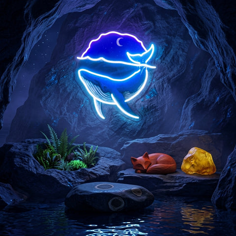 Blue Whale Ocean LED Neon Sign Light Pop Art
