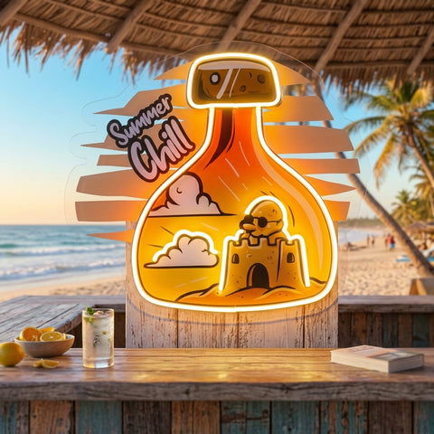 Summer Chill LED Neon Sign Light Pop Art
