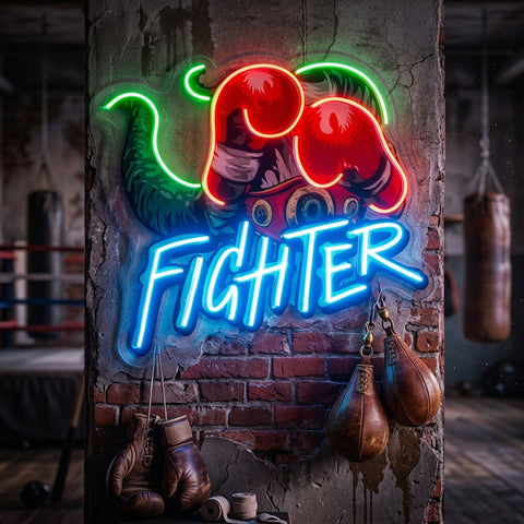 Jurassic Fighter LED Neon Sign Light Pop Art