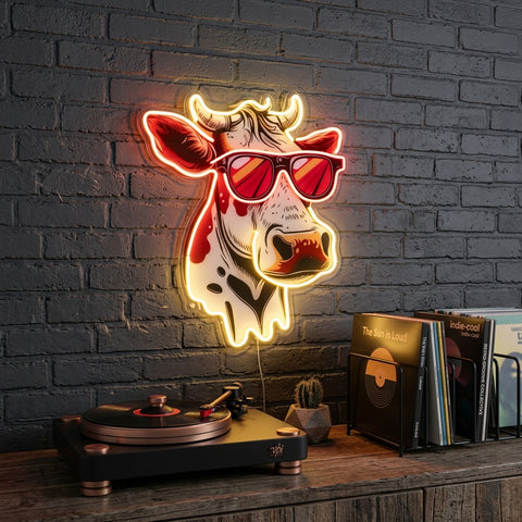 Cool Cow LED Neon Sign Light Pop Art