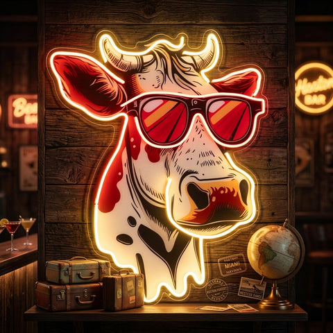 Cool Cow LED Neon Sign Light Pop Art