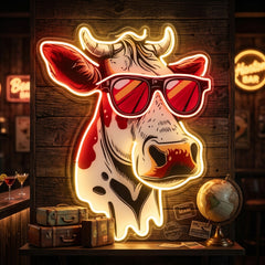 Cool Cow LED Neon Sign Light Pop Art