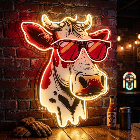 Cool Cow LED Neon Sign Light Pop Art