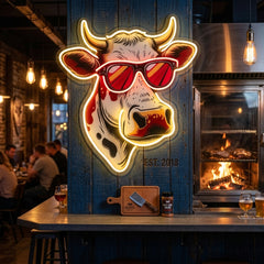 Cool Cow LED Neon Sign Light Pop Art