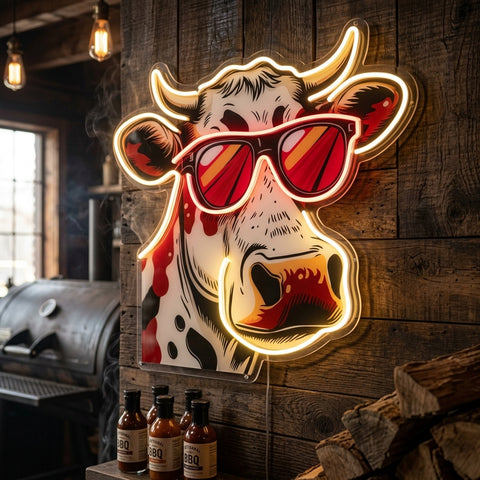 Cool Cow LED Neon Sign Light Pop Art