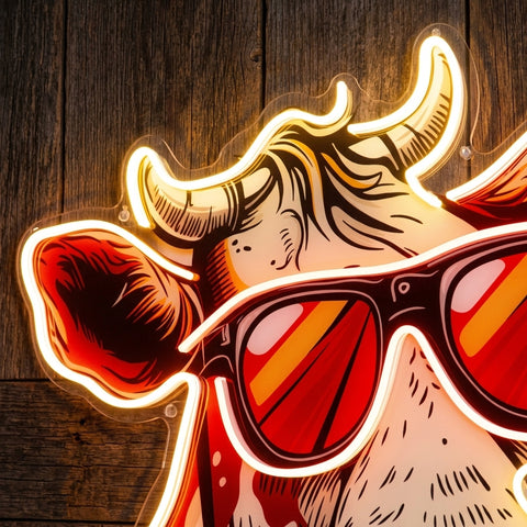Cool Cow LED Neon Sign Light Pop Art