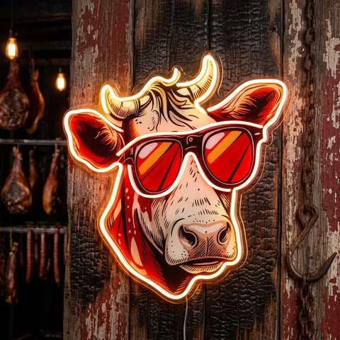 Cool Cow LED Neon Sign Light Pop Art