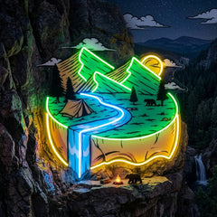 Mountain View Skull LED Neon Sign Light Pop Art