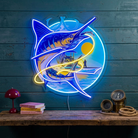 Blend with The Ocean Waves LED Neon Sign Light Pop Art