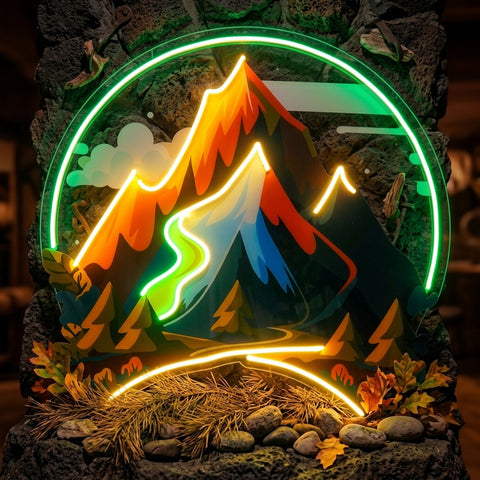 Mountain Landscape LED Neon Sign Light Pop Art